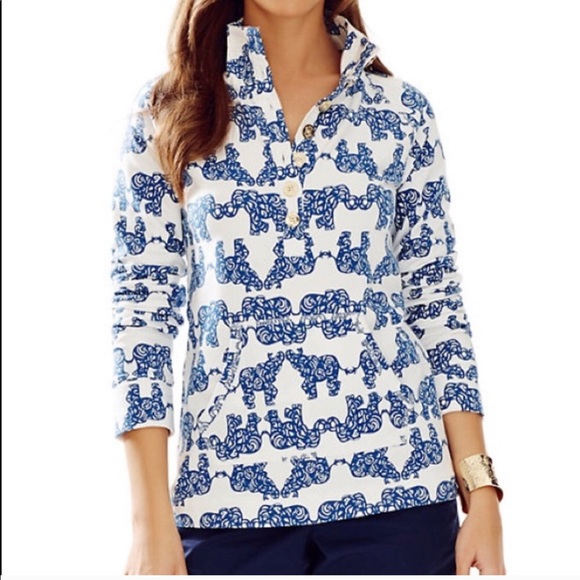 Lilly Pulitzer Tops - Lilly Pulitzer Elephant Popover